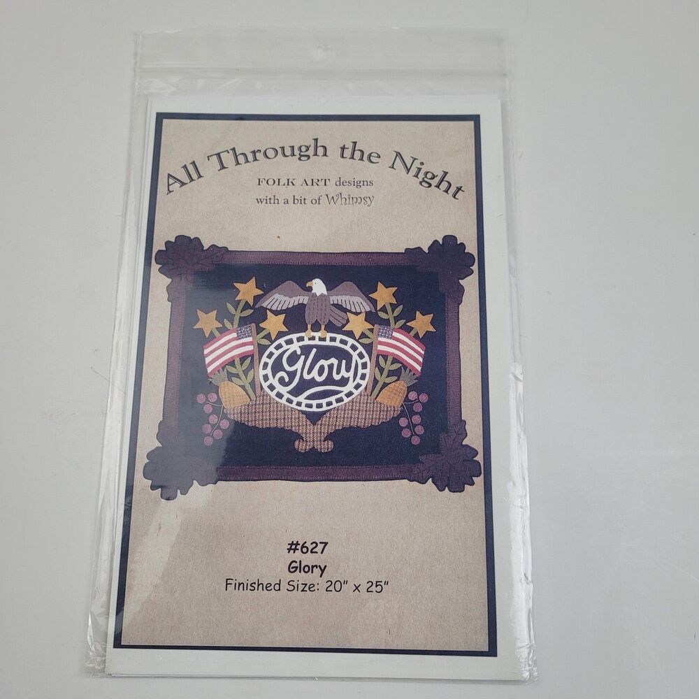 "Glory" patriotic wall hanging pattern by All Through the Night